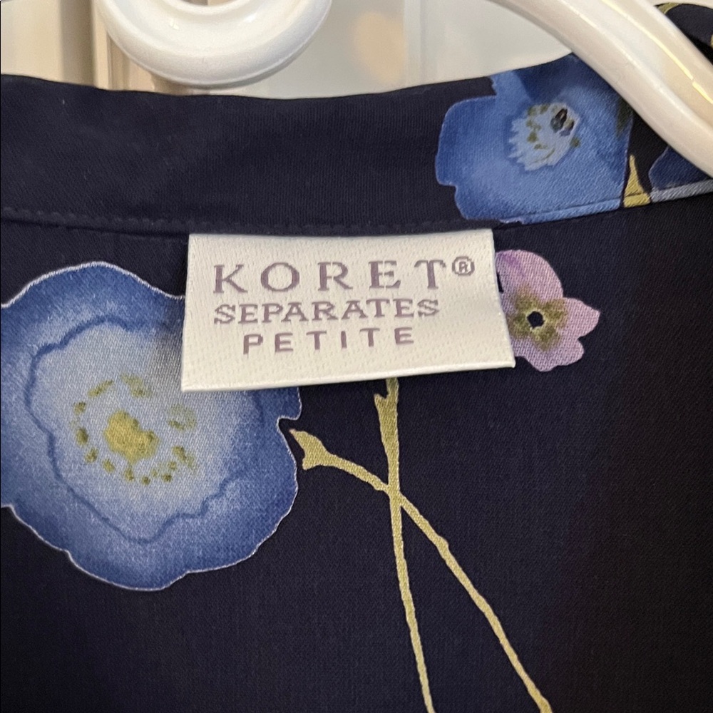Koret Navy Floral Button Down Shirt